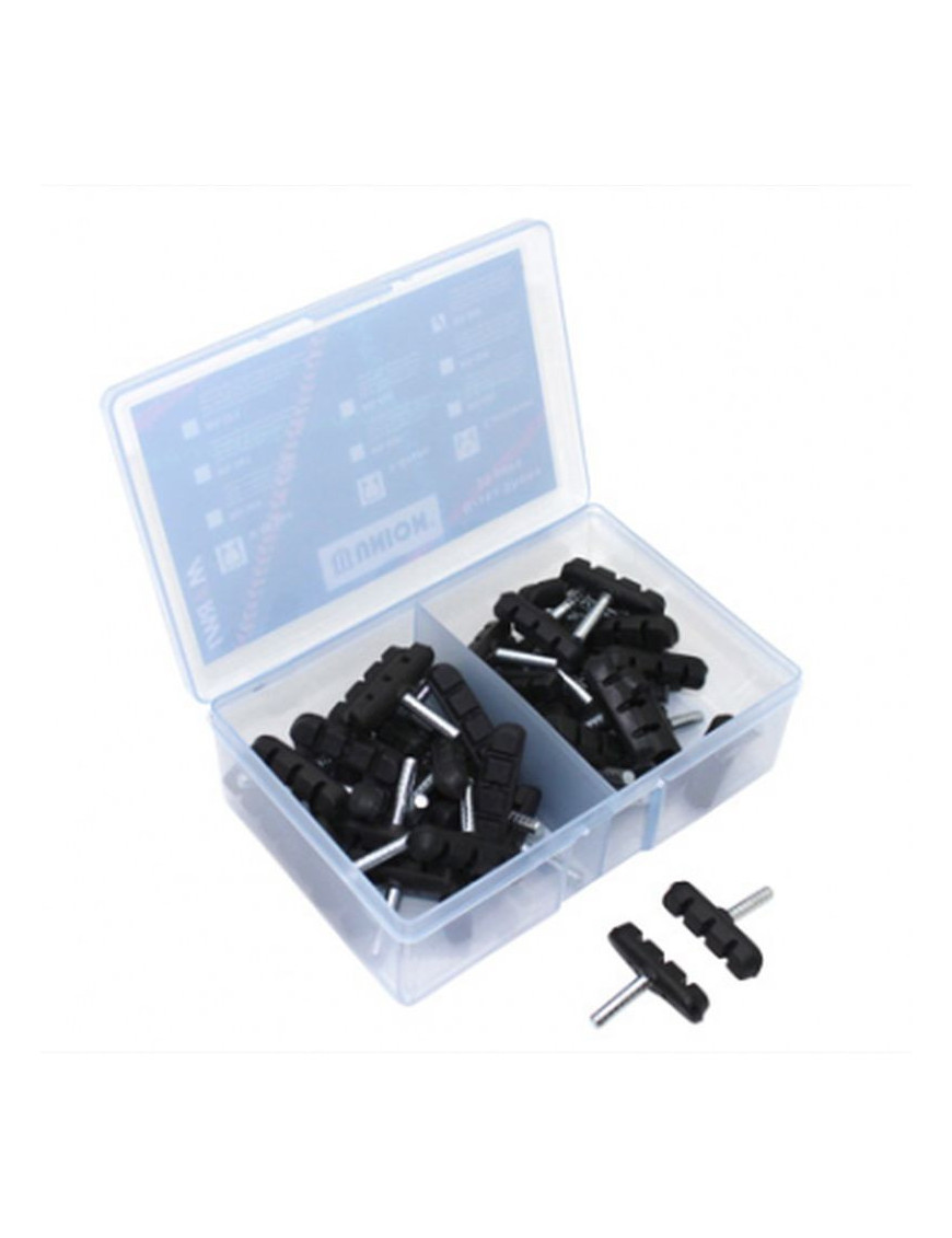 PORTE PATIN FREIN VTT A TIGE SYMETRIC NEWTON 55mm NOIR (COFFRET DE 25 PAIRES)
