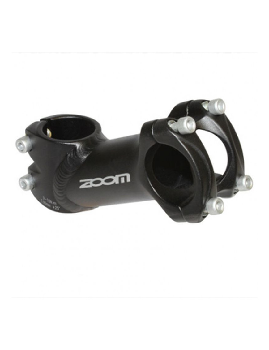 POTENCE ROUTE-VTT ZOOM NOIR CAPOT NOIR RELEVE 25° 31.8 L 100mm