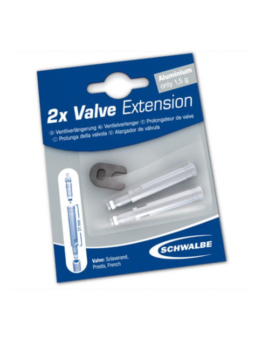 Prolongateur de valve schwalbe 31mm (vendu par 2)