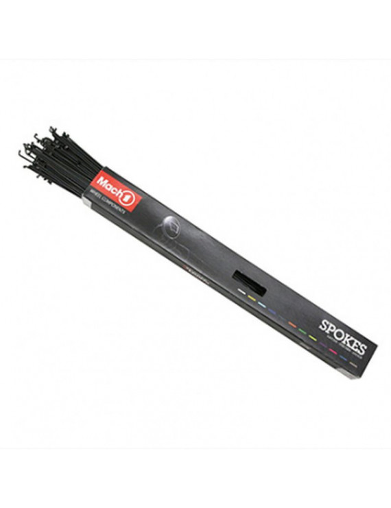 RAYON INOX NOIR 2mm L 266mm AVEC ECROU (BOITE DE 100)