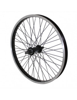 ROUE BMX 20" AVANT NOIR MOY ALU NOIR 48T. AXE DE 14