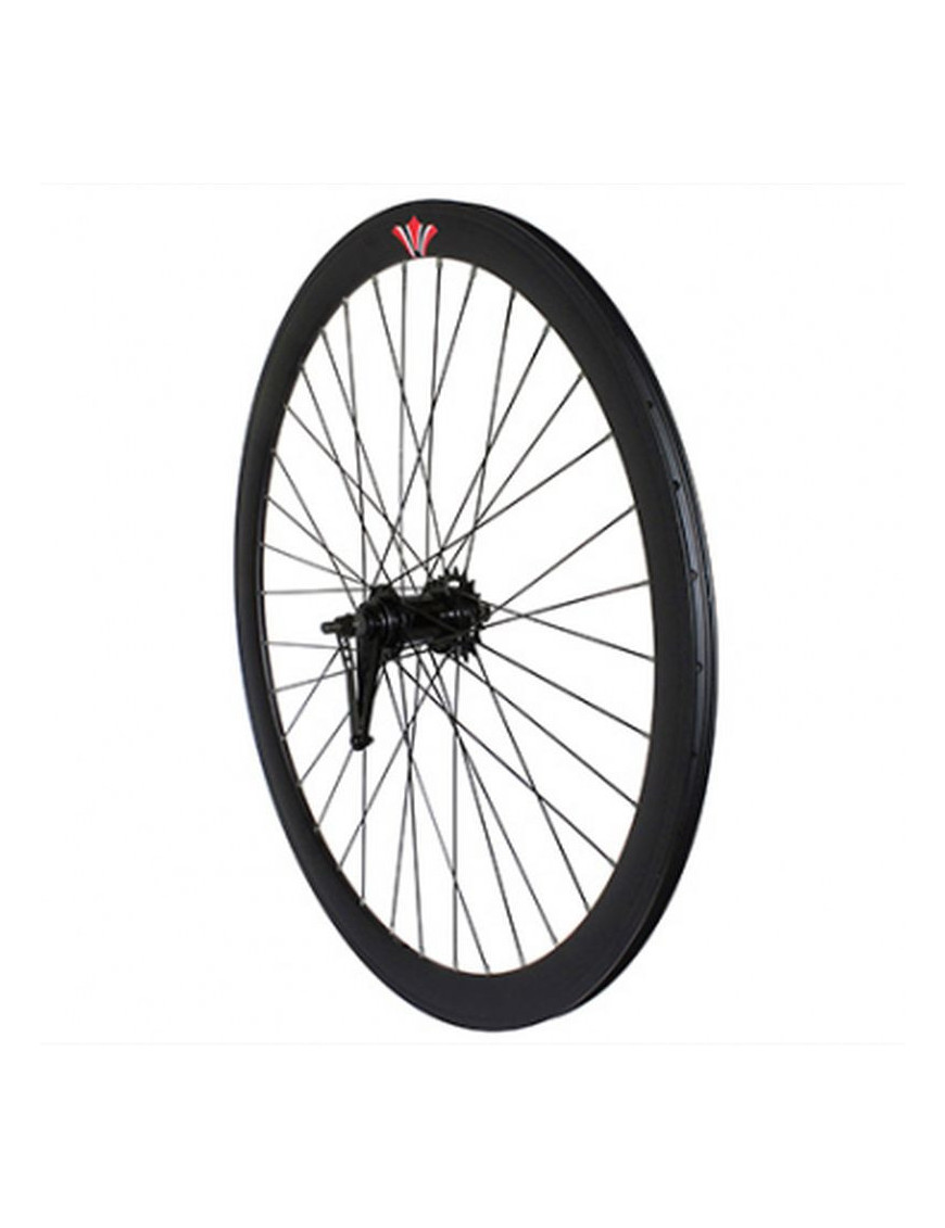 Roue ROUTE / fixie 43mm noir arrière retropedalage