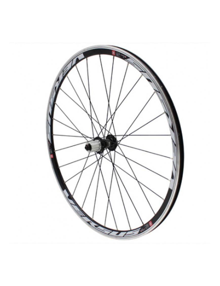 ROUE ROUTE 700 VERSUS ARRIERE NOIR MOYEU REFLEX ROULEMENT POUR CASSETTE SHIMANO-SRAM 11-10-9V. RAY. NOIR 28T. PROFIL 30MM