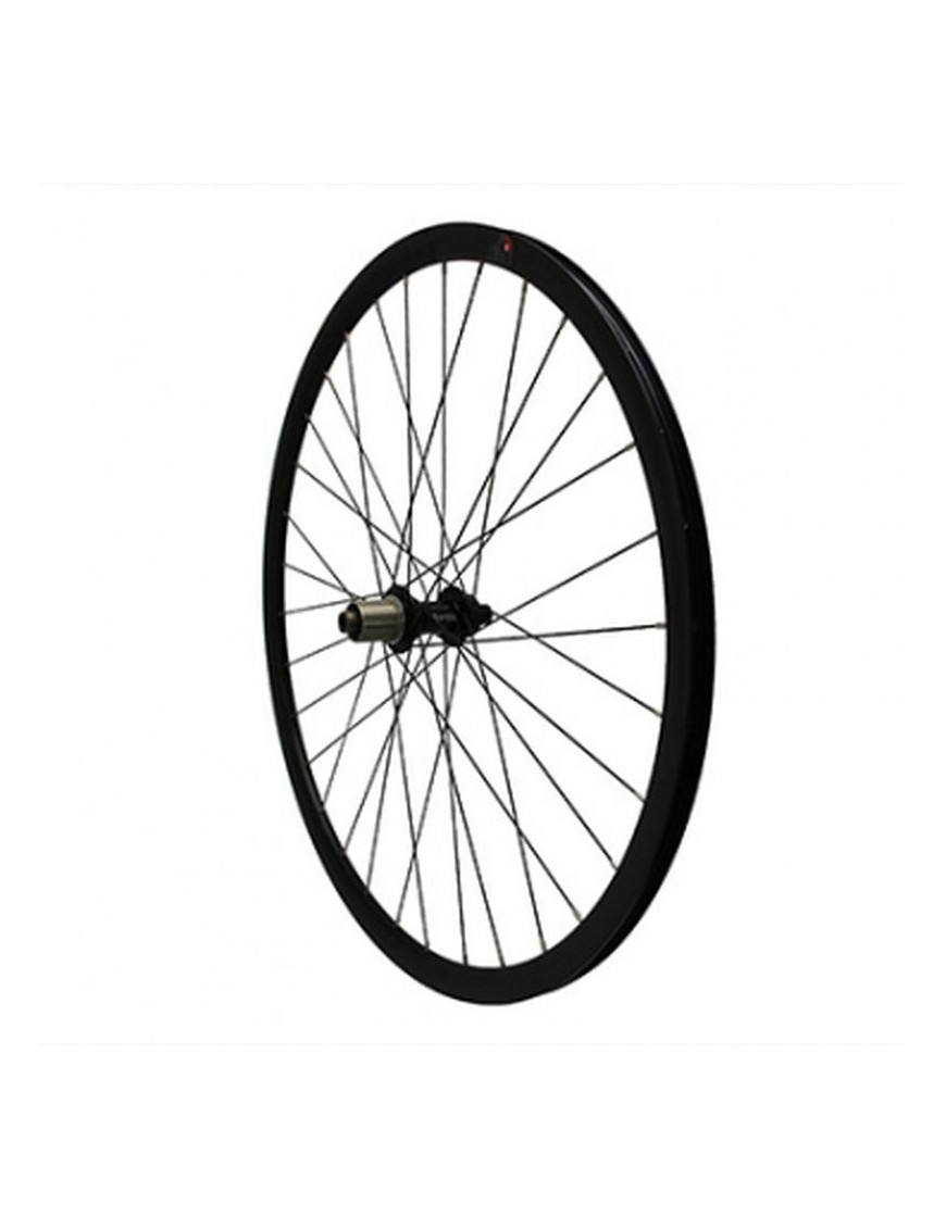 ROUE GRAVEL - CYCLOCROSS 700 P2R ARRIERE DISC CENTERLOCK MOYEU ROULEMENT NOIR POUR CASSETTE SHIMANO 11-10V. AXE TRAVERSANT 12-1