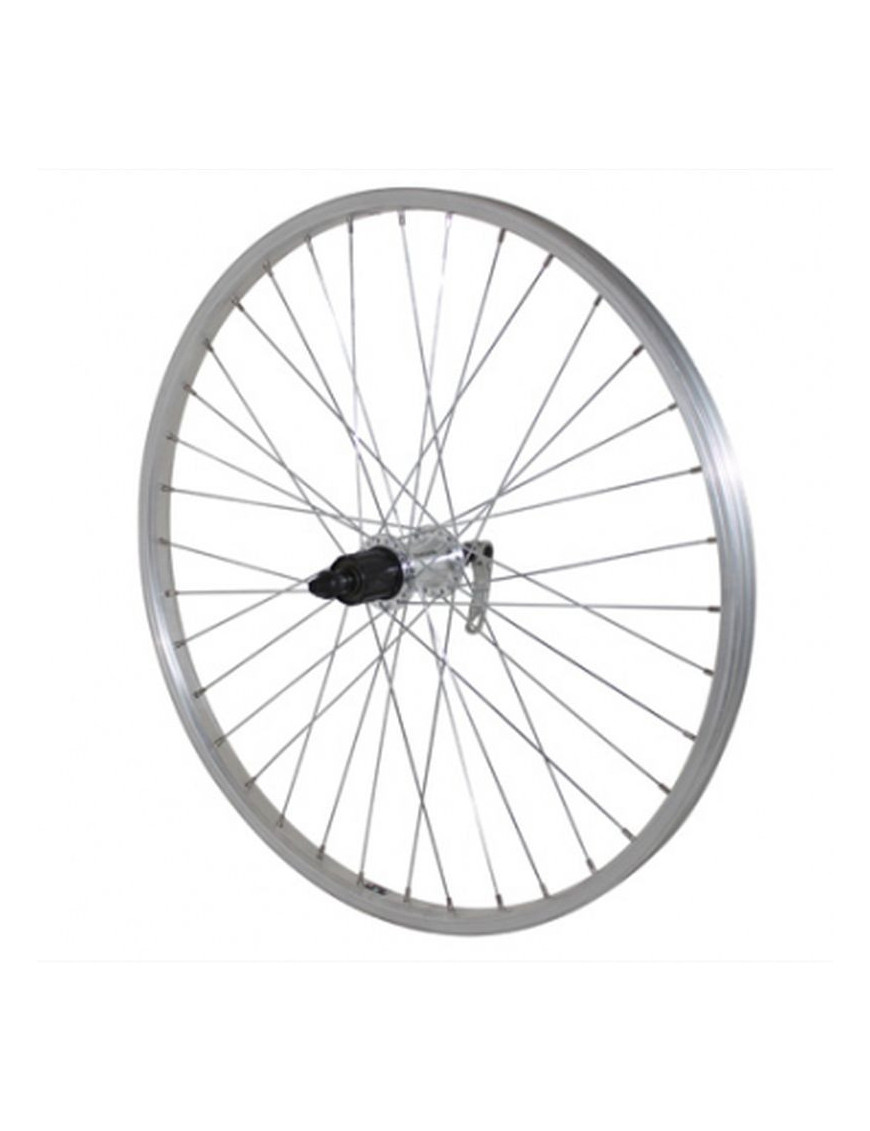 "ROUE VTT 24"" ARRIERE ALU MOYEU ALU BLOCAGE POUR CASSETTE SHIMANO 7V."