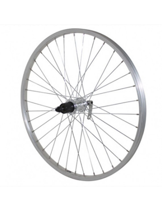 "ROUE VTT 24"" ARRIERE ALU MOYEU ALU BLOCAGE POUR CASSETTE SHIMANO 7V."