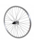 "ROUE VTT 26"" ER10 ARRIERE ARGENT DOUBLE PAROI MOYEU ALU BLOCAGE POUR CASSETTE SHIMANO-SRAM 9-8V."