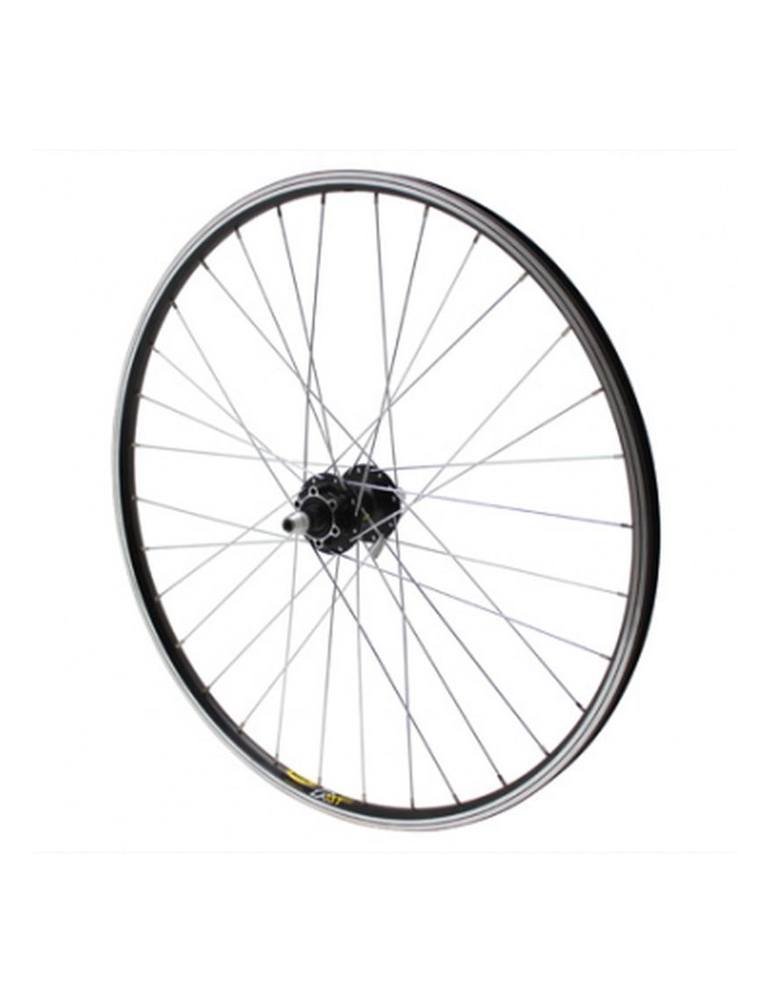 ROUE VTT 26" MAVIC XM117 AVANT NOIR MOY SHIMANO M475 DISC 6TROUS NOIR (UTILISATION V-BRAKE OU DISC)