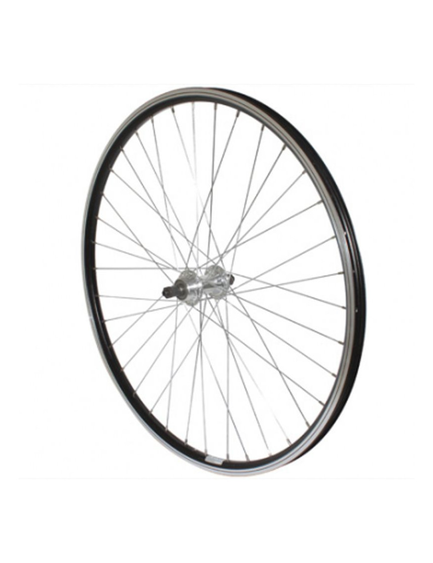 "ROUE VTT 26"" P2R ARRIERE ALU NOIR DOUBLE PAROI MOY ALU ROUE LIBRE 7-6V. BLOCAGE"