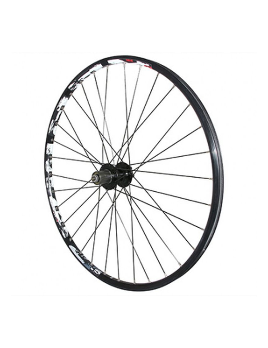 "ROUE VTT 27.5"" KARMA DISC ARRIERE NOIR DOUBLE PAROI MOYEU 6 TROUS POUR CASSETTE SHIMANO-SRAM 11-10-9-8V.  - 21mm INTER et 27m