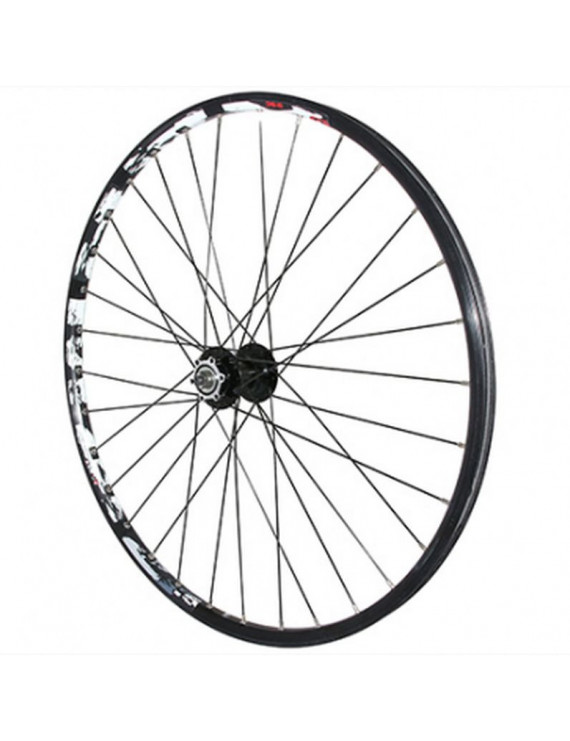 "ROUE VTT 27.5"" KARMA DISC AVANT NOIR DOUBLE PAROI MOYEU 6 TROUS  - 21mm INTER et 27mm EXTER"