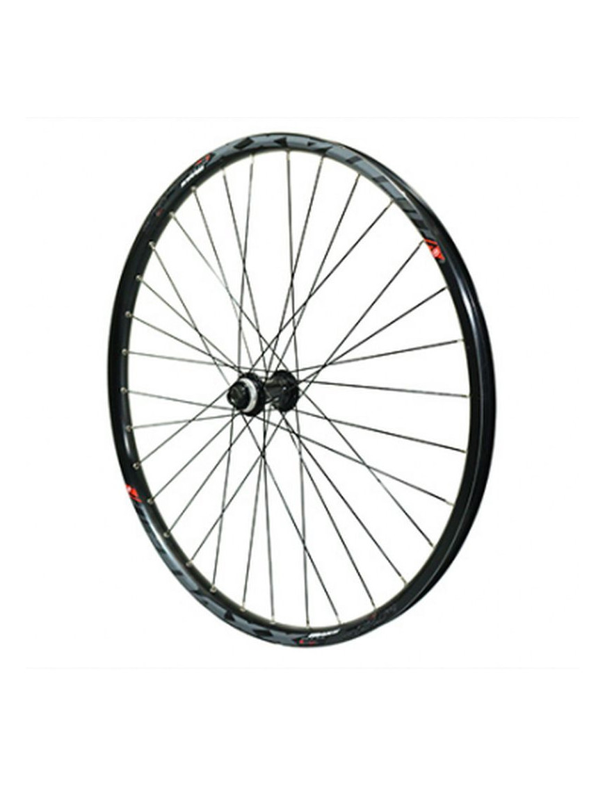 "ROUE VTT 27.5"" MAXX 25 FREERIDE DISC CENTERLOCK AVANT NOIR SHIMANO MT400 (TUBELESS ET TUBETYPE)  POUR AXE TRAVERSANT 15-100  