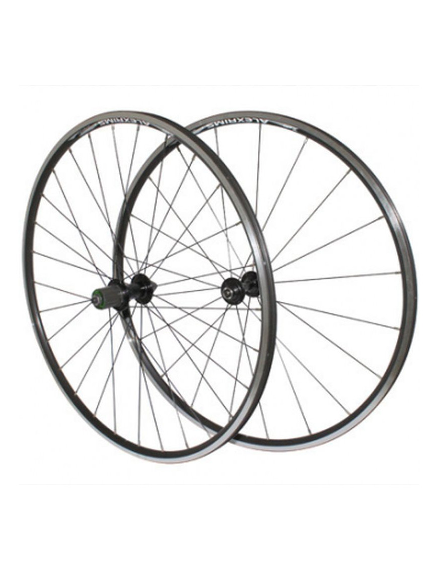 "ROUES ROUTE 26""-650X23 A BLOCAGE CASSETTE 10-9-8V. P2R NOIR DOUBLE PAROI (AVANT + ARRIERE) 571-23"