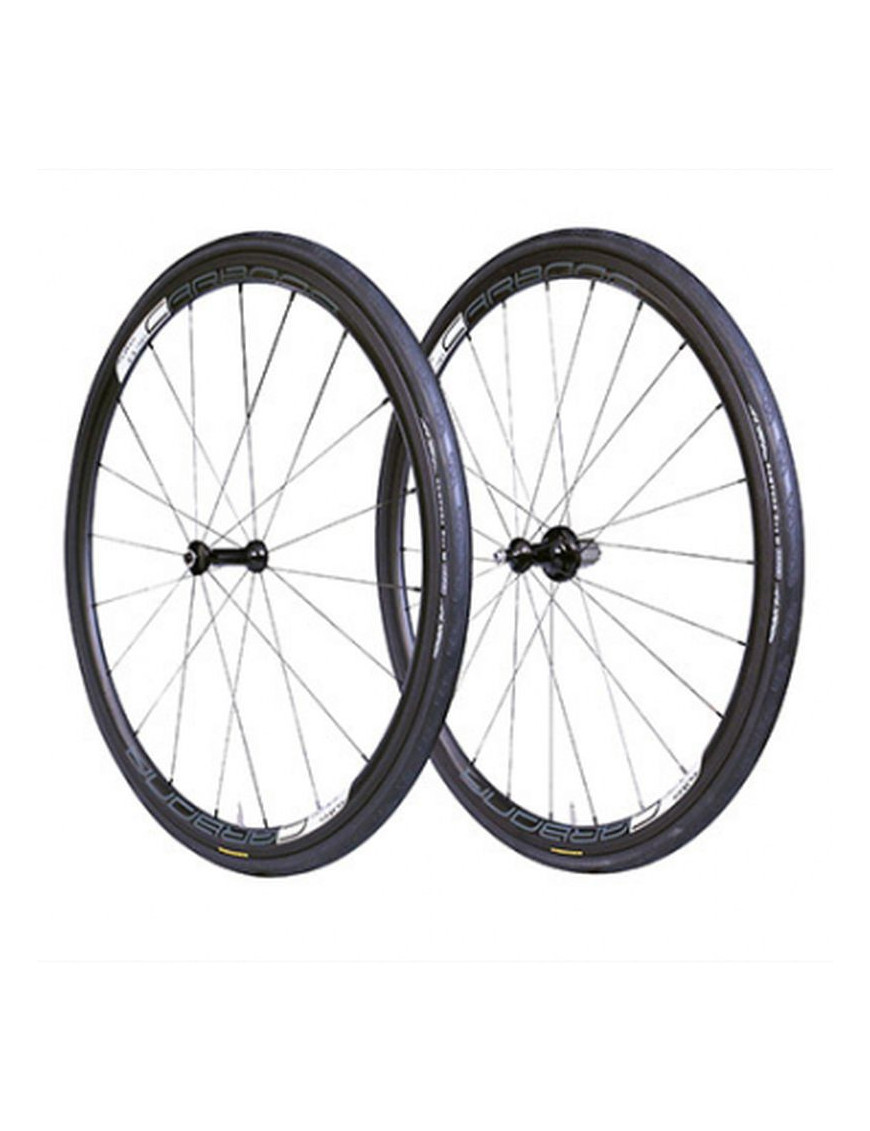 Roues ROUTE 700 tufo carbone 30mm hg 11/10v. avec pneus tufo mont...