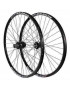 ROUES VTT 27.5" P2R DISC NOIR DOUBLE PAROI MOYEU DISQUE 6TROUS CASSETTE 10-9-8V. RAY. NOIRS (AVANT + ARRIERE) JANTE INTERIEURE 