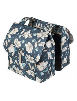 SACOCHE ARRIERE VELO DOUBLE BASIL WATERPROOF MAGNOLIA 35L TEAL BLEU FIXATION SANGLES SUR PORTE BAGAGE (43x28x30cm) COMPATIBLE S