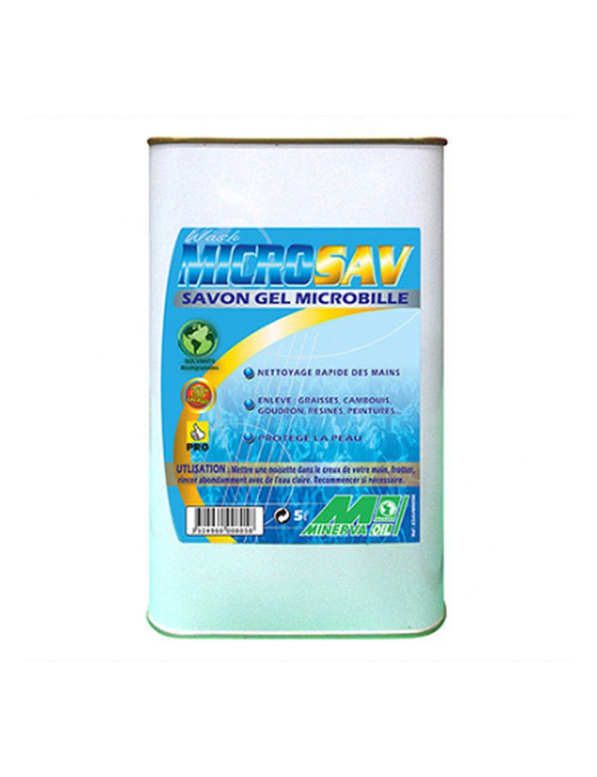 Savon main minerva granuleux/microbilles (5 l)
