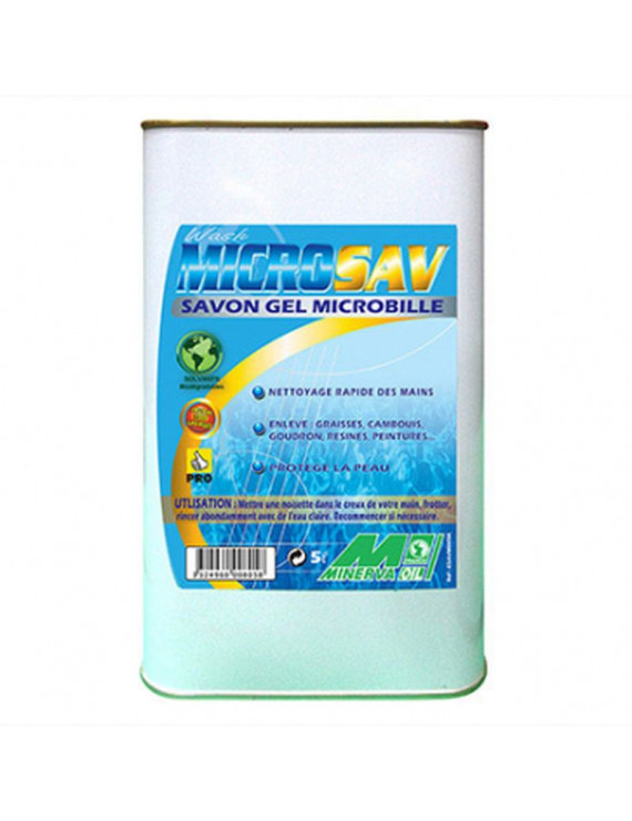 Savon main minerva granuleux/microbilles (5 l)