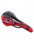 Selle ddk ROUTE/VTT k30 noir/rouge avec trou central rail acier n...