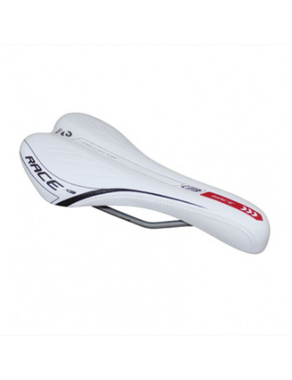 Selle ddk ROUTE/VTT race x3 blanc avec rail acier noir (utilisati...