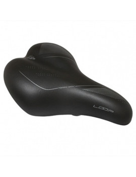 SELLE NEWTON CITY GRAY LINE DAME GEL A RESSORT NOIR 265x184mm RAIL ACIER NOIR