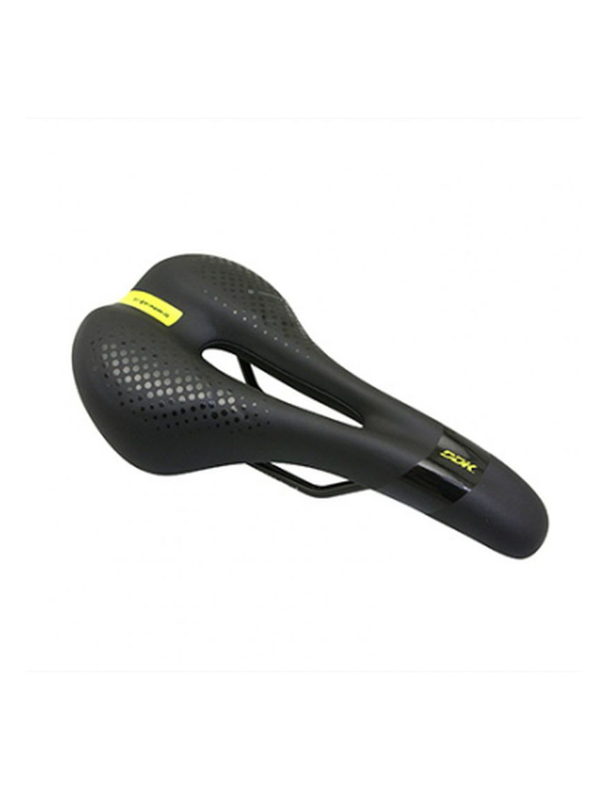 SELLE NEWTON ROUTE ERGONOMIC NOIR A MEMOIRE DE FORME AVEC TROU CENTRAL 272x140mm