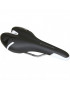 SELLE NEWTON ROUTE-VTT KINETIC NOIR DECO BLANC-NOIR 260x140mm RAIL CROMOLY ARGENT