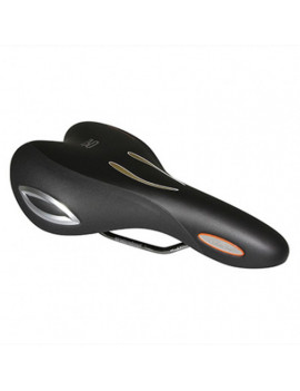 SELLE ROYAL LOOKIN TREKKING MODERATE GEL VISIBLE AVEC PROTECTION LATERALE NOIR 282x185mm
