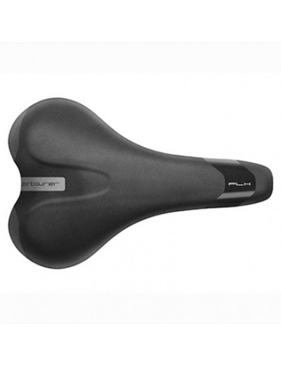 Selle sportourer loisir flx lady noir avec elastomeres rail acier...