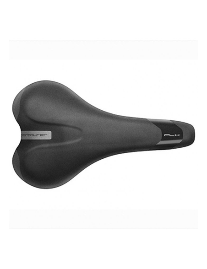 Selle sportourer loisir flx man noir rail acier 405g 160x270mm