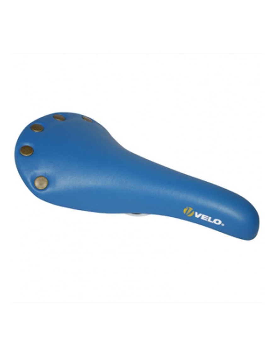 Selle vélo vintage bleu avec rivets 274x153