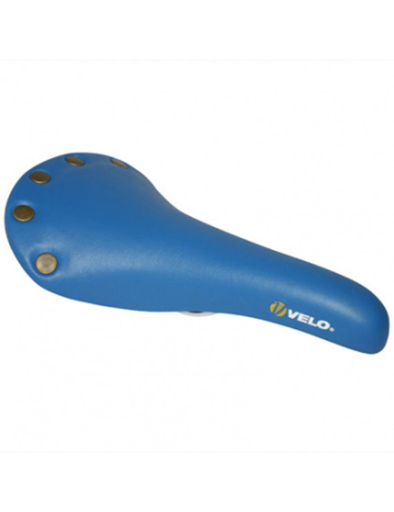 Selle vélo vintage bleu avec rivets 274x153