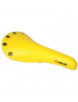 Selle vélo vintage jaune avec rivets 274x153