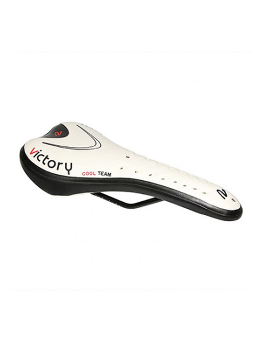 SELLE XINDA ROUTE XD190 BLANC 275x130mm RAIL ACIER NOIR