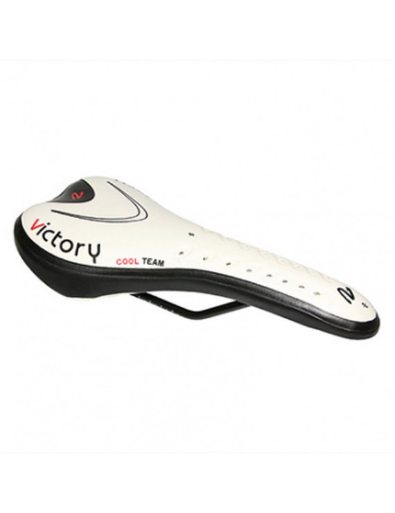 SELLE XINDA ROUTE XD190 BLANC 275x130mm RAIL ACIER NOIR