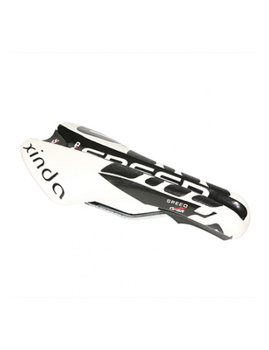 Selle xinda ROUTE/triathlon xd829 blanc/noir 260x130mm rail acier...