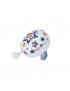 Sonnette timbre kiddimoto etoile multicolor sur fond blanc 80mm