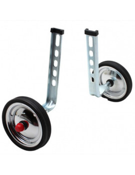 "STABILISATEUR VELO NEWTON C1 ROUE ACIER CHROME 12-20"" (PAIRE)"