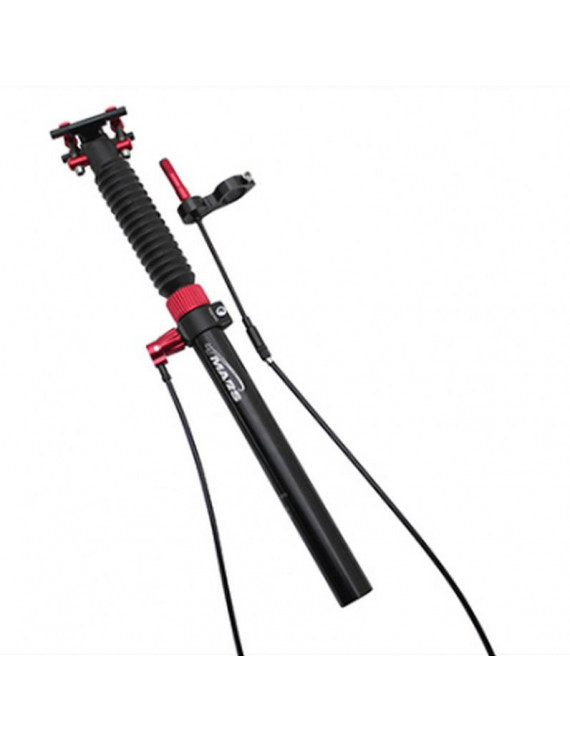 TIGE DE SELLE VTT TELESCOPIQUE P2R ALU NOIR DIAM. 31,6  L445mm  (REGLAGE PAR CABLE EXTERNE 0-55-110mm)