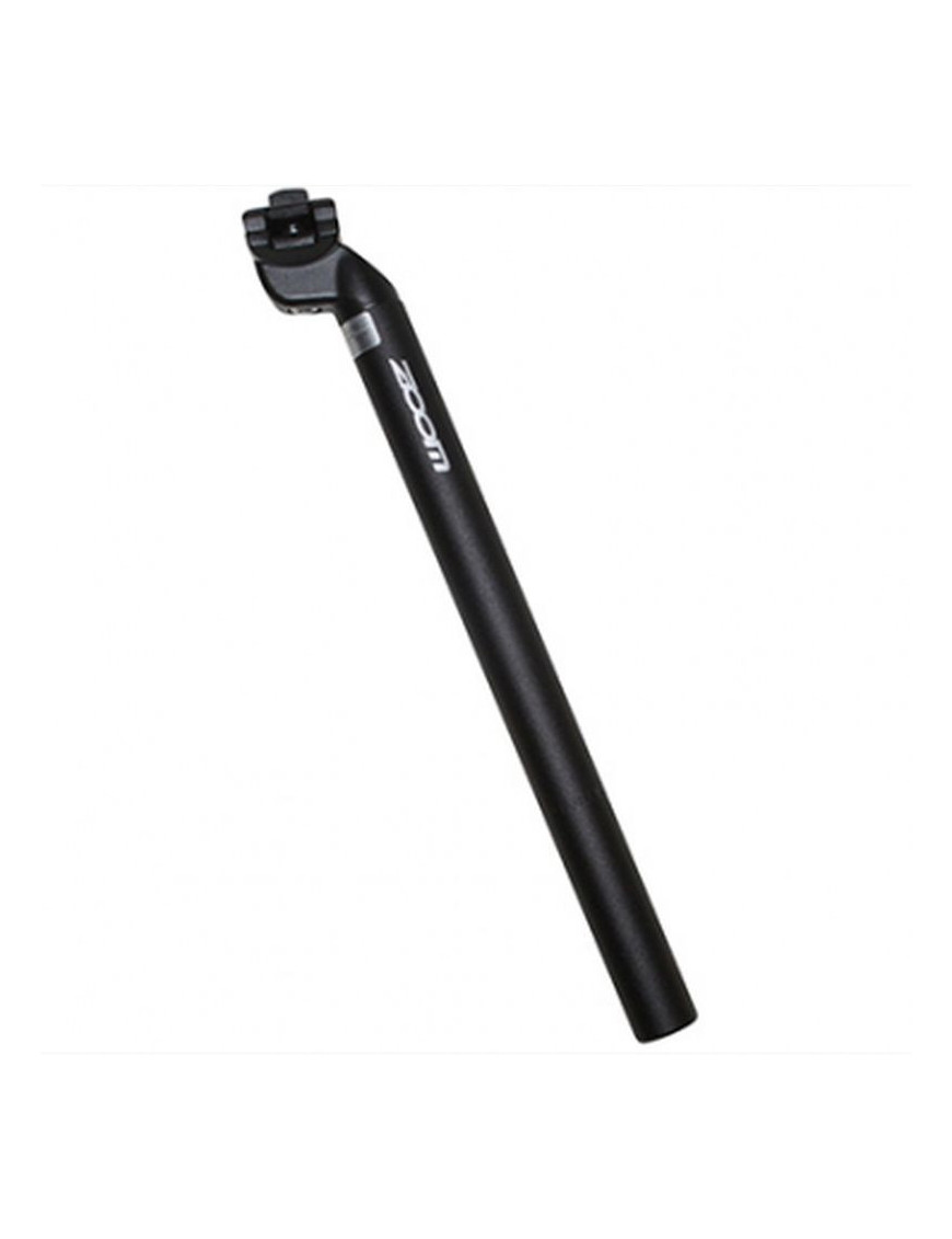 TIGE DE SELLE VTT ZOOM ALU NOIR DIAM. 27.2  L350mm (SERIE SPECIALE VISSERIE INOX)