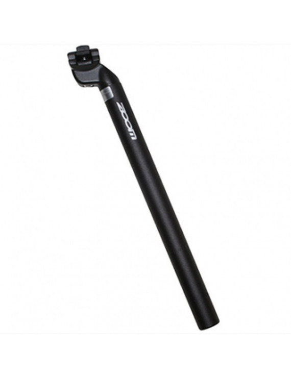 TIGE DE SELLE VTT ZOOM ALU NOIR DIAM. 27.2  L350mm (SERIE SPECIALE VISSERIE INOX)