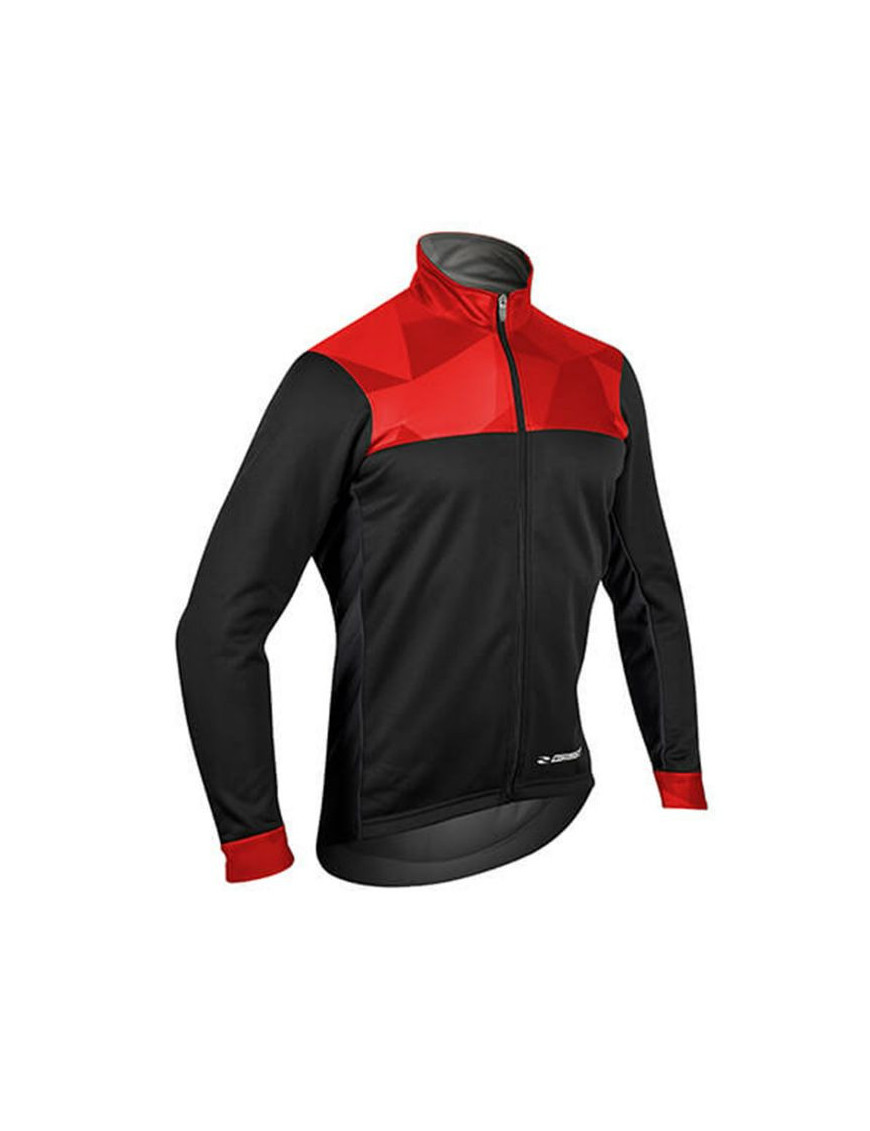 MAILLOT GIST HIVER CLIMB NOIR-ROUGE L   -5661