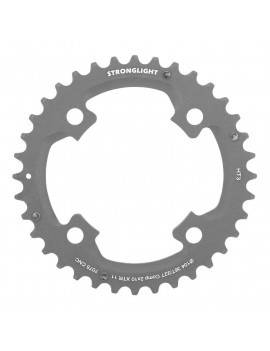 PLATEAU VTT 4BRA DOUBLE 36DTS D.104 2X10 EXTERIEUR NOIR STRONGLIGHT 10V. HT3 SHIMANO XTR M980 (POUR INTERIEUR 22DTS) NON FILETE