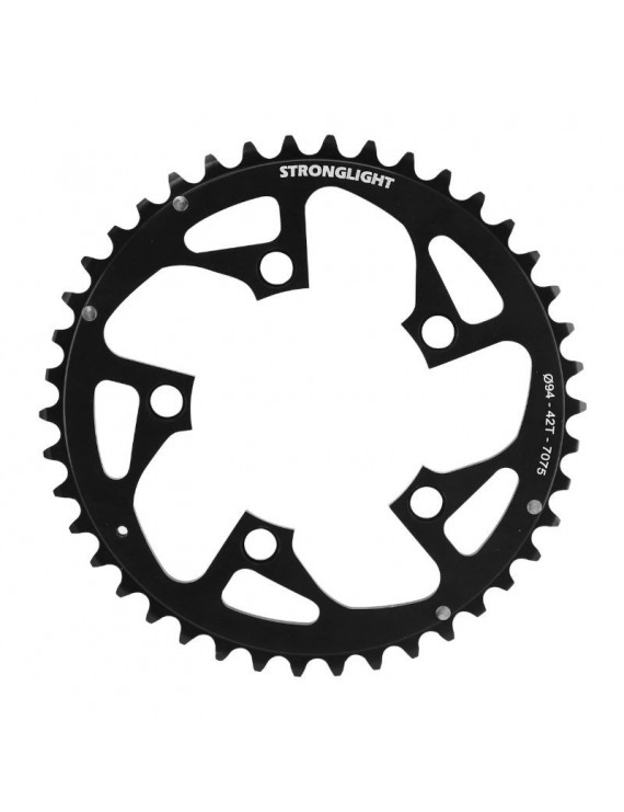 PLATEAU VTT 5BRA D.94 STRONGLIGHT TRIPLE 42DTS NOIR EXTERIEUR ALU 7075 8-9V.