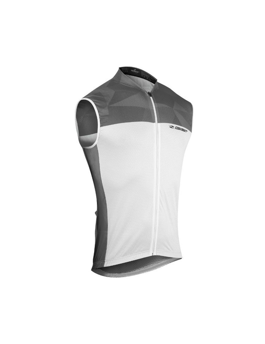 GILET GIST CLIMBER ETE SANS MANCHES ZIP TOTAL BLANC-GRIS  M  -5355