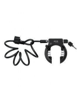 ANTIVOL VELO FER A CHEVAL AXA SOLID NOIR AVEC CABLE PLUG DIAM 10mm 1.50M
