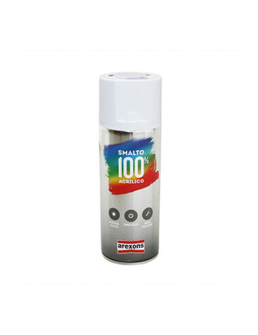 BOMBE DE PEINTURE AREXONS ACRYLIQUE 100 BLANC MAT AEROSOL 400 ml (3651)