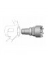 OUTIL PRO DEMONTE ECROU CYCLUS POUR VAE CONTINENTAL 48V PRIME COMPATIBLE AVEC L'OUTIL SNAP.IN 179967 OU CLE 32mm