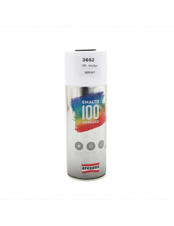 Bombe de peinture arexons acrylique 100 noir mat spray 400 ml (36...
