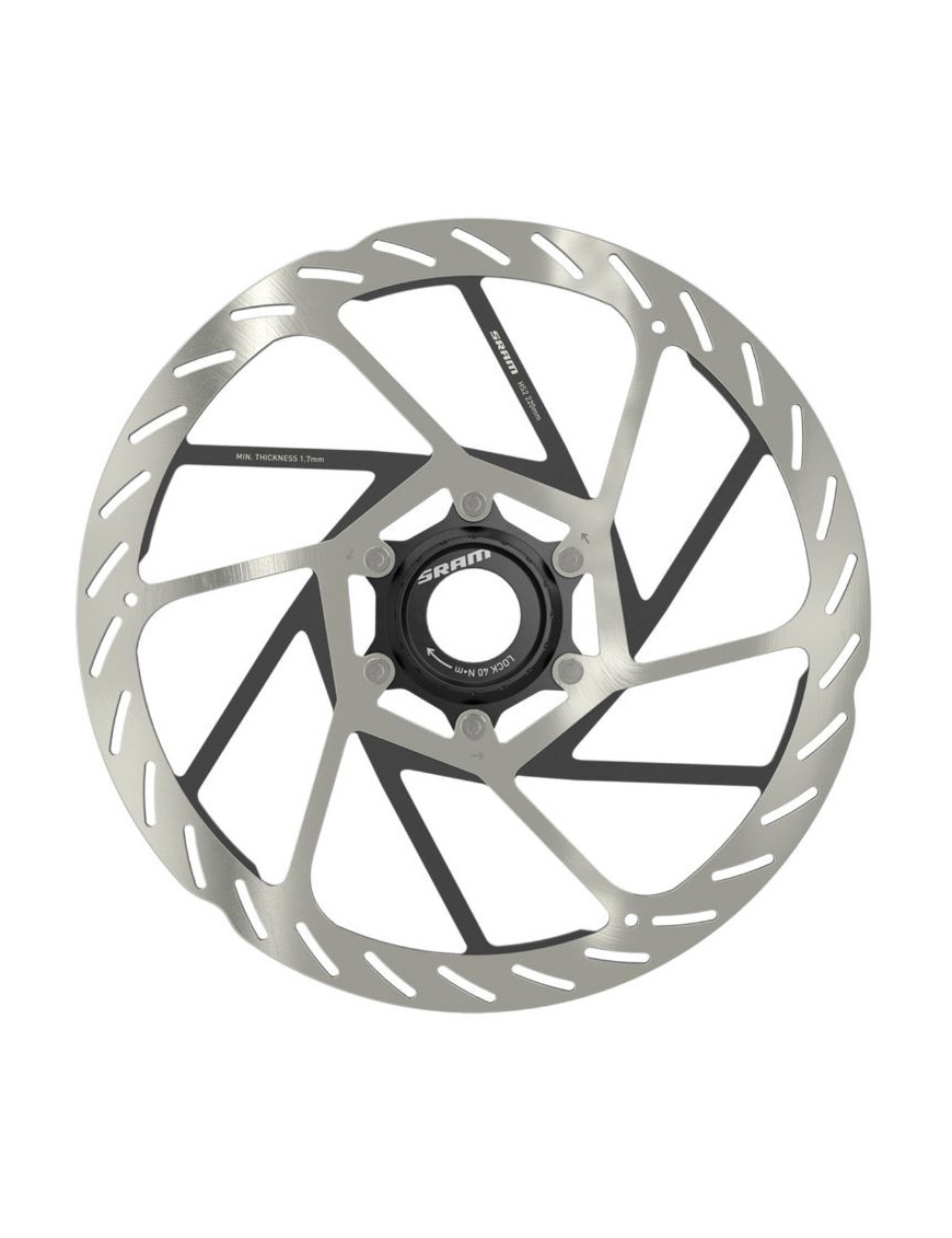 DISQUE DE FREIN VTT CENTERLOCK SRAM HS2 220mm ARGENT (BORD ARRONDI)